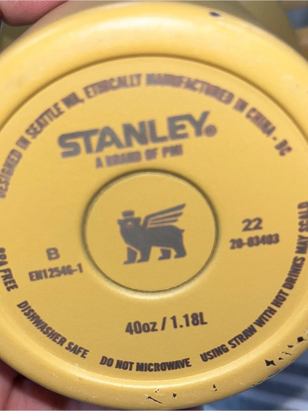 Stanley Mustard Yellow Travel Tumbler with Handle